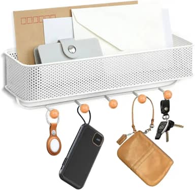 Porta Chave Parede Branco Decorativo Criativo, Porta Chaves, Porta Chaves Parede, Chaveiro Organizador Prático E Resistente para Entrada, Sala Ou Quarto – Branco