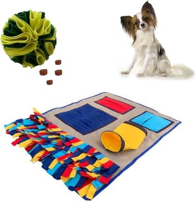 Kit Brinquedo de Enriquecimento Ambiental para Cães e Gatos Cachorro Bola de Forrageio Tapete Interativo Fuça Fuça (Bola Verde)