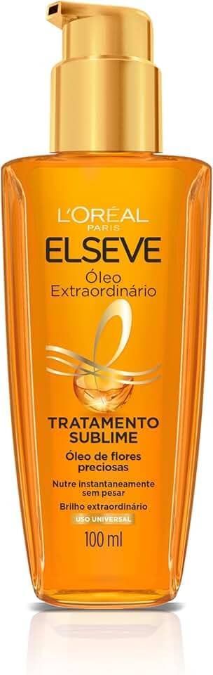 ELSÉVE Óleo Capilar L'Oréal Paris Elseve Óleo Extraordinário 100Ml - Leave In Anti Frizz Protetor Térmico Tratamento Reconstrutor Para Todos Os Tipos De Cabelo