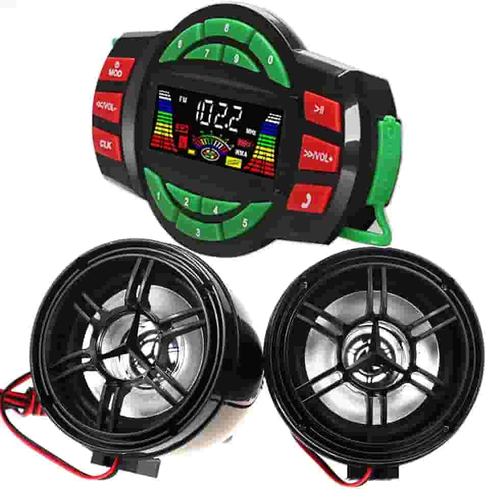 Beyondcity UTV ATV Amplificador Bluetooth Sistema de Som Alto-falantes Mãos-Livres FM Sistema de Áudio USB Alto-falantes Estéreo 3 Polegadas 12V Motocicleta Áudio Impermeável Rádio FM Alto-falante