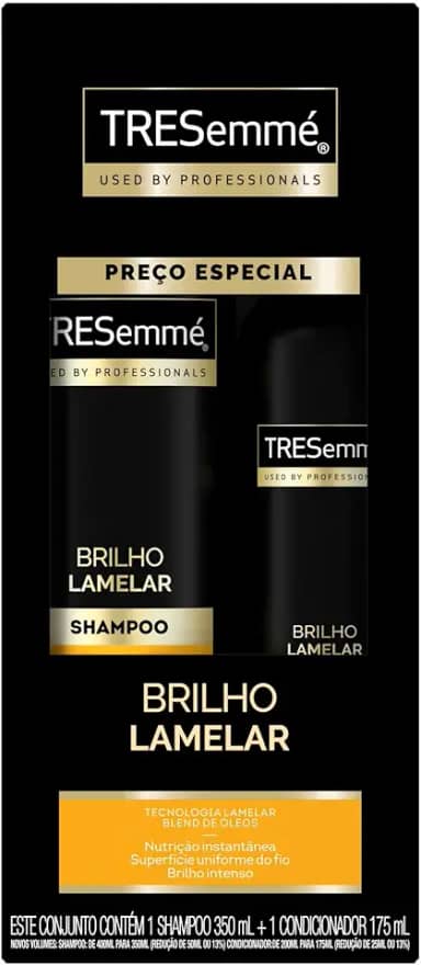 TRESemmé Kit Shampoo 350Ml + Condicionador 175Ml Brilho Lamelar