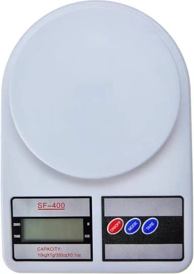 Balança Digital De Cozinha Alta Precisão 1g - Capacidade De 0 A 10kg - Compacta E Funcional - Cor Branca.
