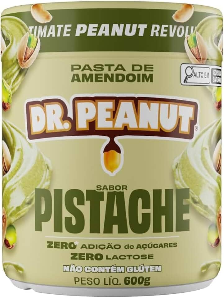 DR. PEANUT PASTA DE AMENDOIM PISTACHE 600G COM WHEY PROTEIN