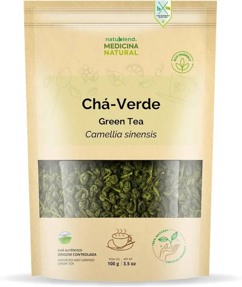 Chá Verde, Autêntico e Importado, Origem Controlada, Medicina Natural, 100g