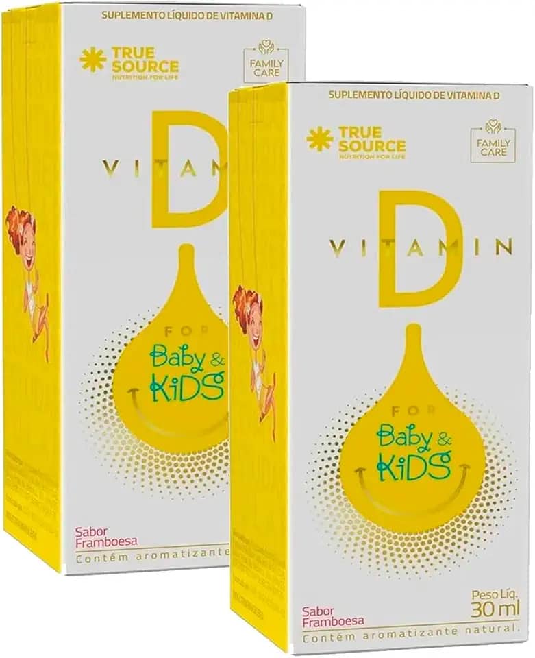 Kit 2x Liquid Vitamin D For Baby & Kids 30ml Sabor Framboesa - True Source