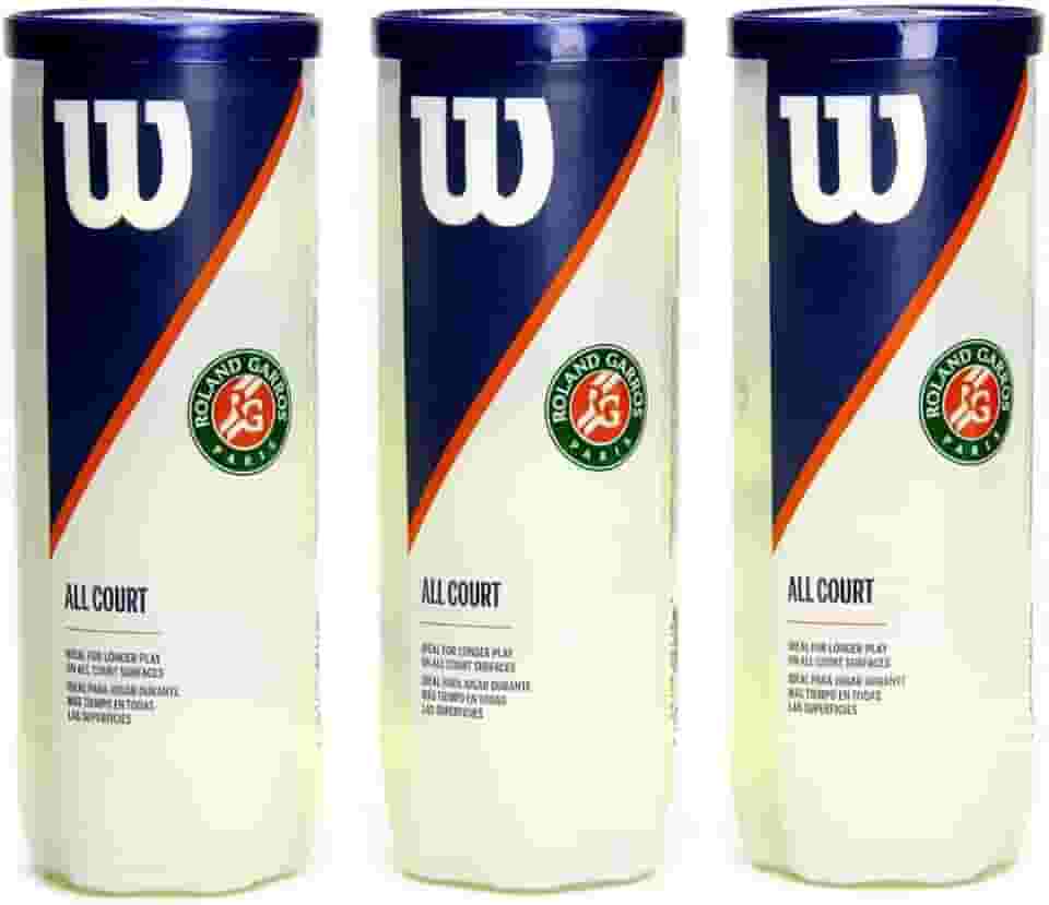 Bola de Tênis Wilson Roland Garros All Court - Pack com 3 Tubos