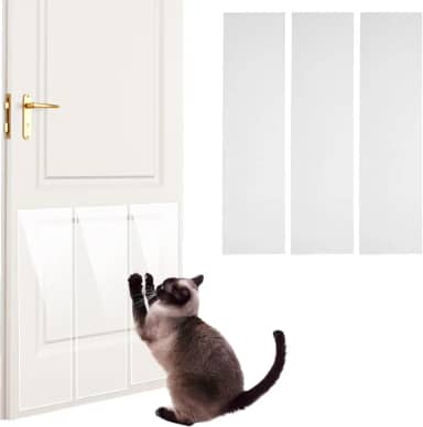 Protetor de porta contra arranhões para cães, protetor de porta de PVC transparente, protetor de móveis antiarranhões, fita autoadesiva para móveis, protetor de arranhões para gatos, para sofá de