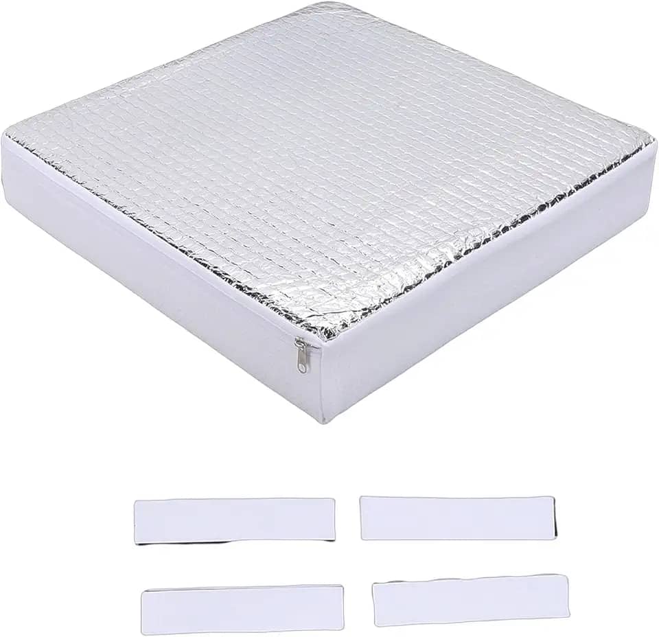 Yunir Isolador de Ventilação para Trailer, 14 X 14 Polegadas, Cobertura de Clarabóia Reflexiva, Sombra Solar Com Silicone Antiderrapante, para Aberturas de Teto de Motorhome, Trailer