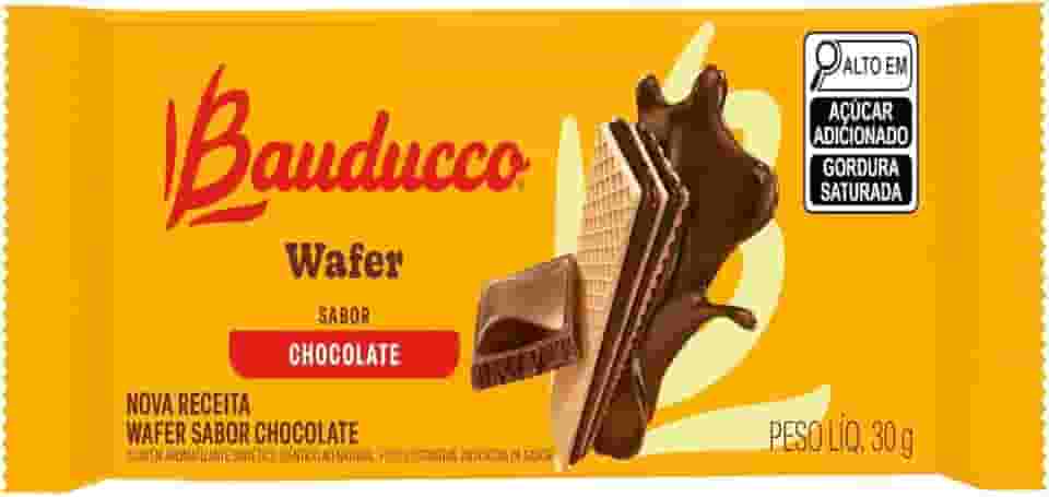 Kit 24 Sachês Biscoito Mini Wafer Chocolate Bauducco 30g