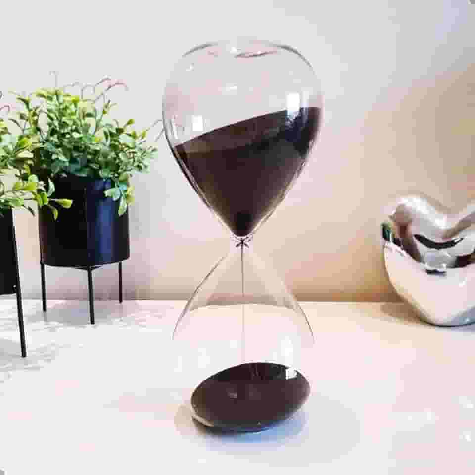 Ampulheta Decorativa de Vidro, 30 Minutos, Cores Sortidas