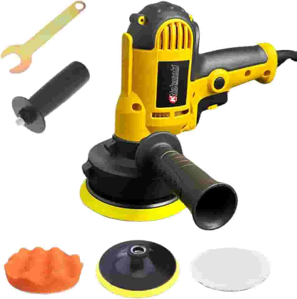 Politriz Lixadeira Rotativa Multifunções Automotiva Polidor Profissional Com Velocidade Variável 5 Polegadas 900W 4500 RPM Com Acessórios (220 Volts)
