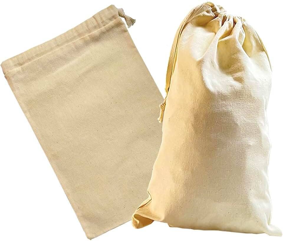 Saco Saquinho de algodão natural crú (29X47)