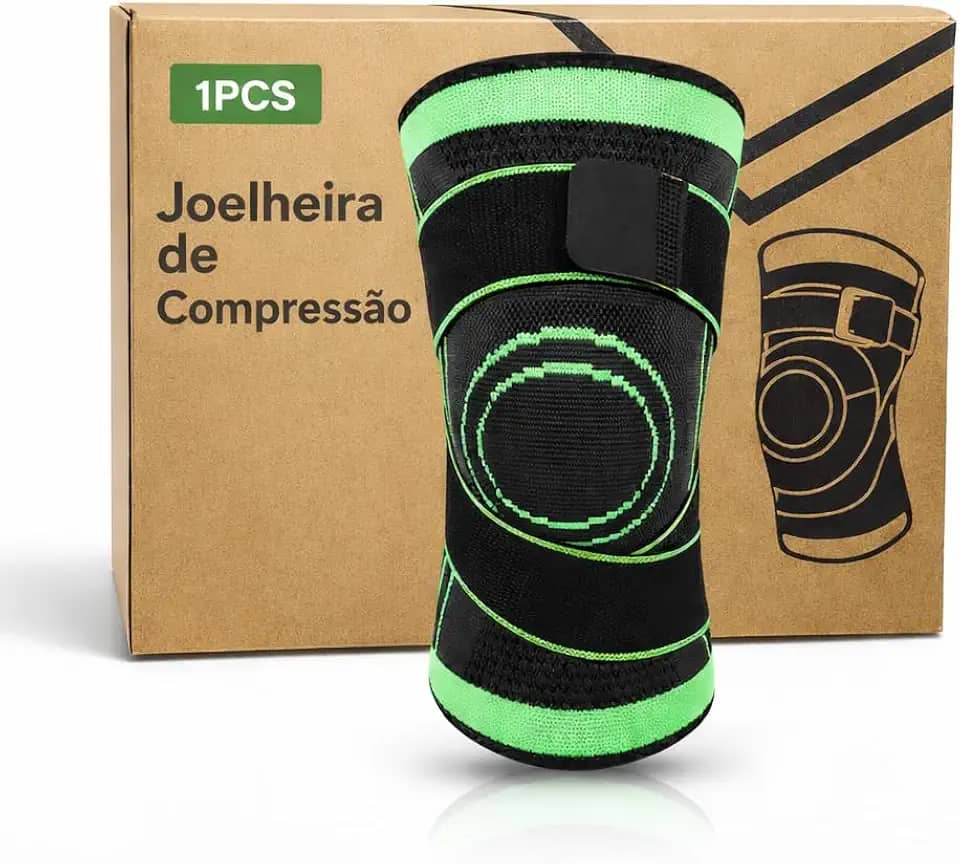 Joelheira de Compressão Ortopédica, Suporte para Joelho com Tensor Ajustável, Alívio de Dor Artrite Menisco, Estabilizador Esportivo, Neoprene Respirável para Corrida Academia
