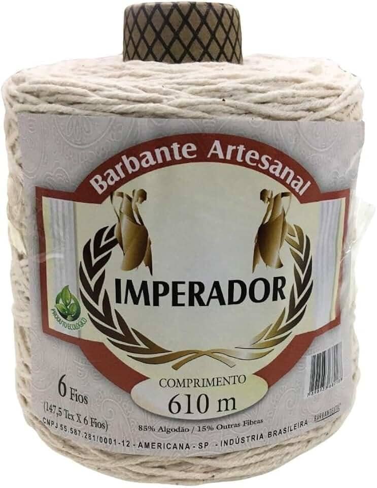 Barbante Colorido Imperador Fio 6 para Crochê e Tricô (CRU)
