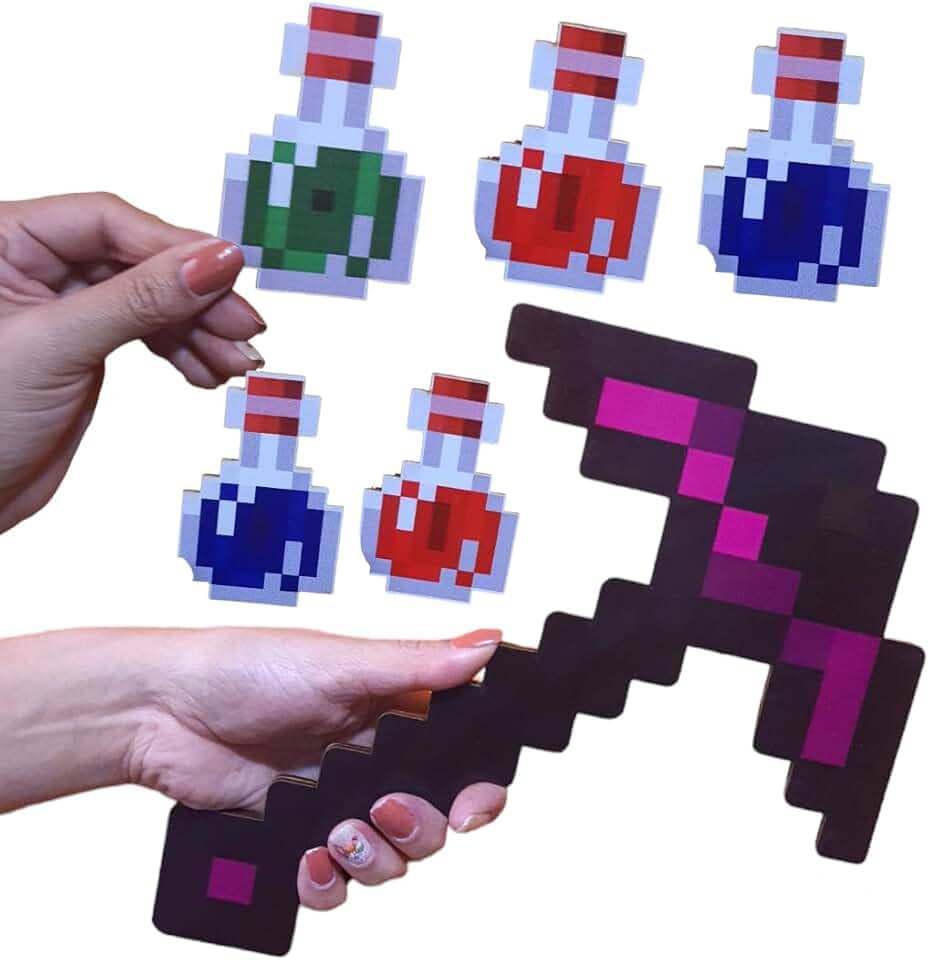 Kit picareta encantada mine + 5 poções