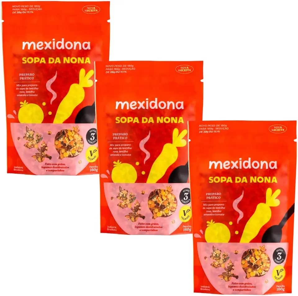 Kit com 3 Pacotes de Sopa da Nona de 160g cada - Mexidona