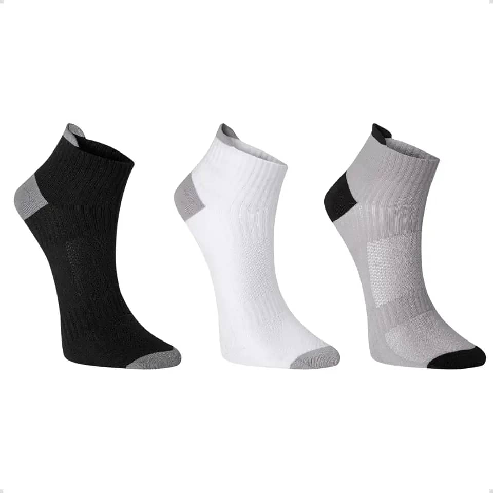 Kit 3 Pares Meia Performance Poliamida Unissex Cano Curto Soquete Esportiva Corrida Ciclismo