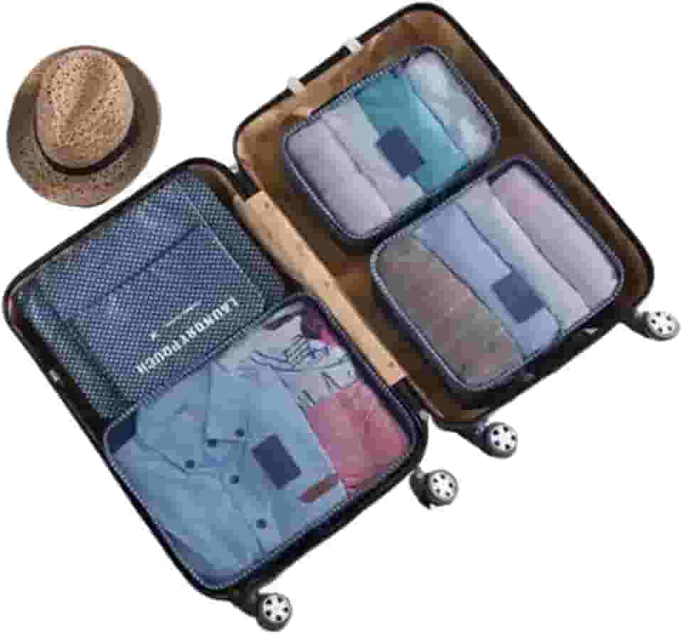 Organizador Mala Viagem, Organizador de Mala de Bagagem Viagem Kit 6 Necessaire Bolsa(estrela)