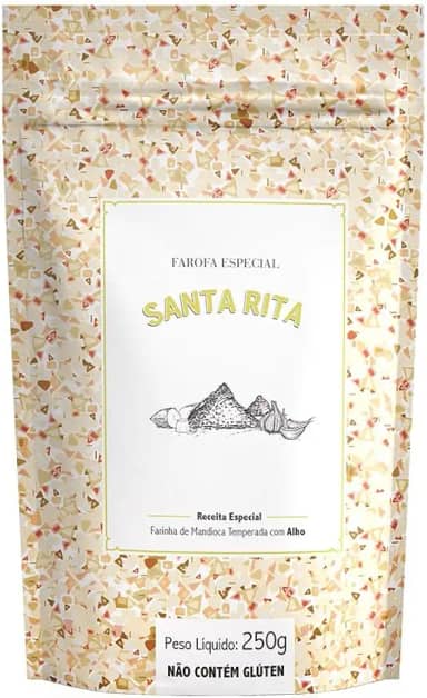 Farofa Temperada de Alho Santa Rita 250g