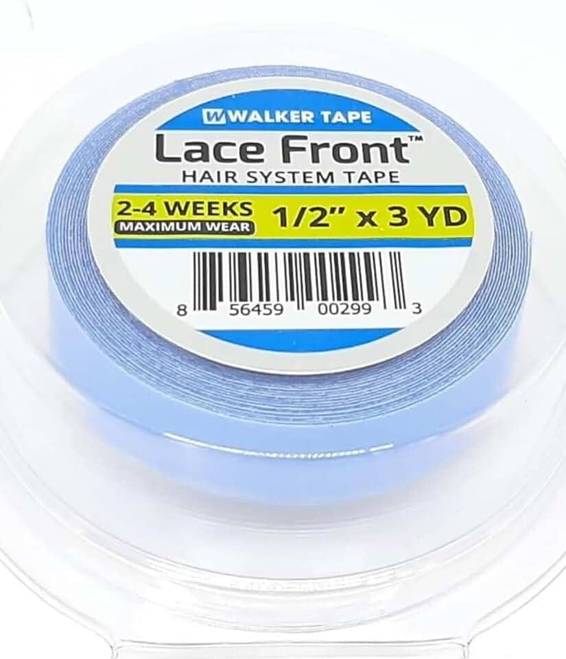 WalkerTape Fita Adesiva para Lace Front – Ultra Forte, 3 metros X1,27cm, Hipoalergênica, Resistente à Água, Fácil de Aplicar – Ideal para Perucas, Próteses Capilares e Mega Hair