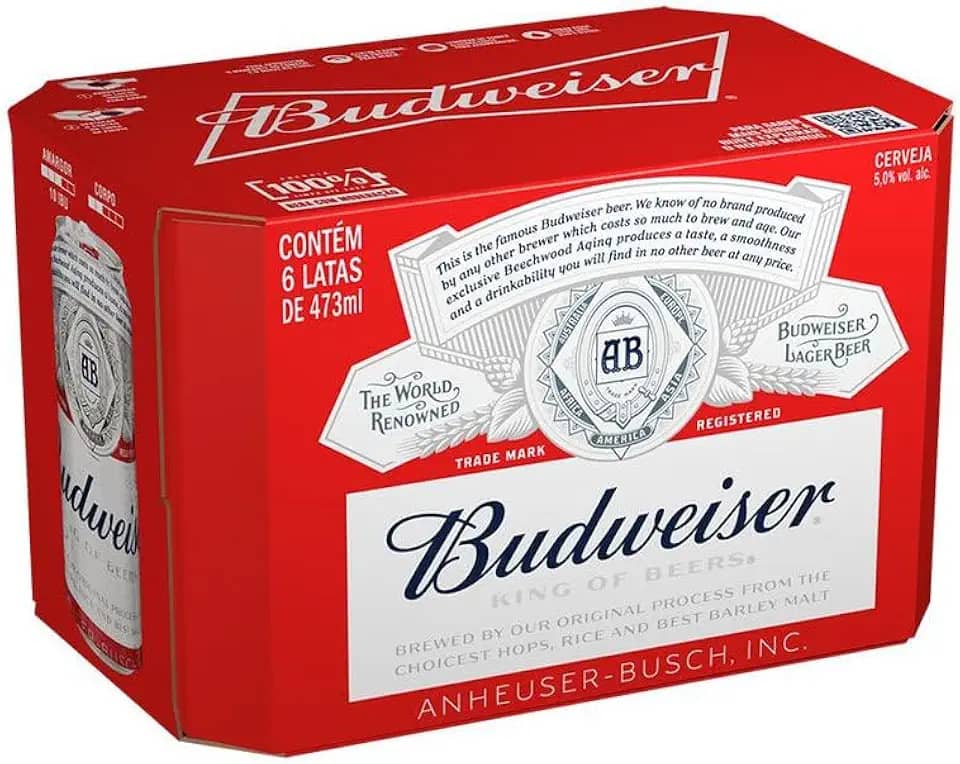 Pack de Budweiser Lata 473ml, 12 Unidades