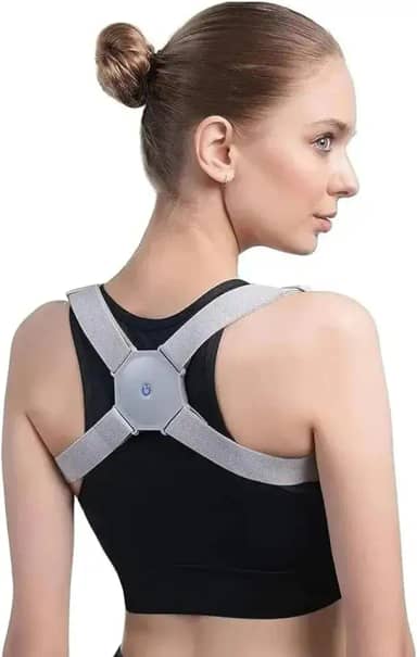 Corretor de Postura Inteligente com Sensor de Vibração - Alinhamento Ergonômico, Ajuste Universal Confortável, Ideal para Adultos e Crianças, Alívio Eficaz de Dores nas Costas