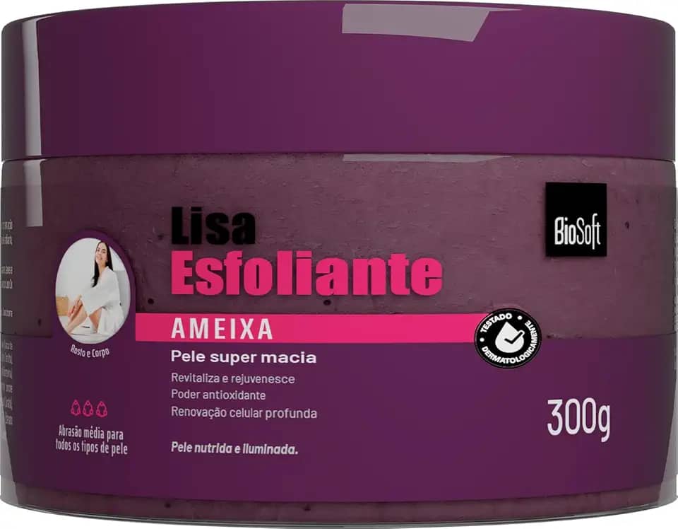 Soft Hair - Esfoliante Corporal Soft Hair Biosoft Lisa 300G Ameixa