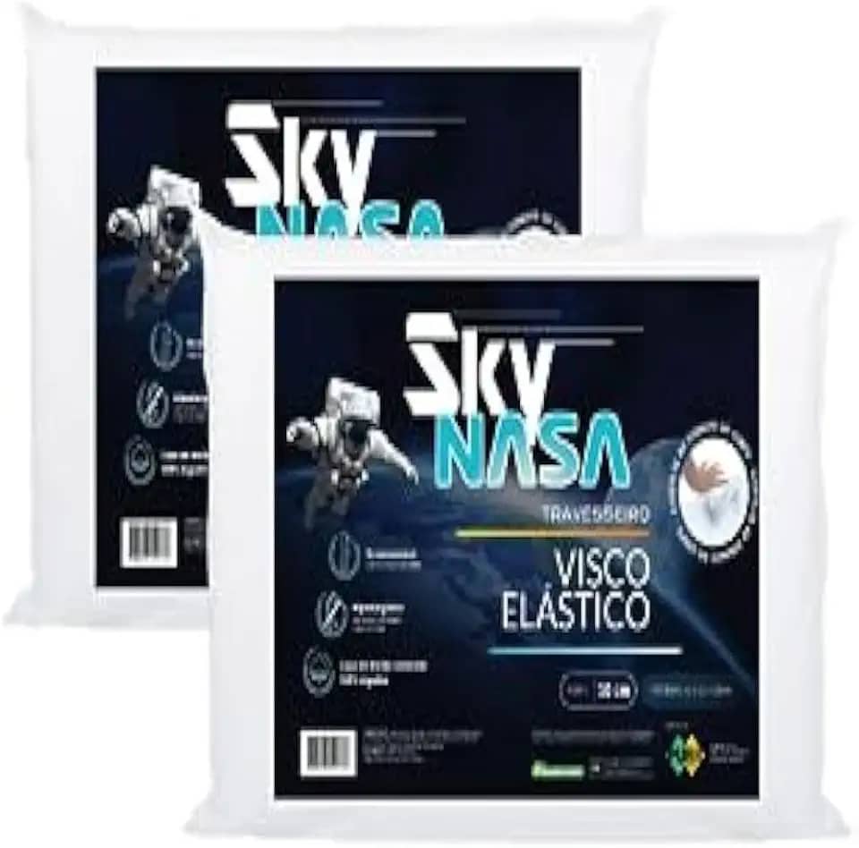 Kit 2 Travesseiros Viscoelastico Basic Sky