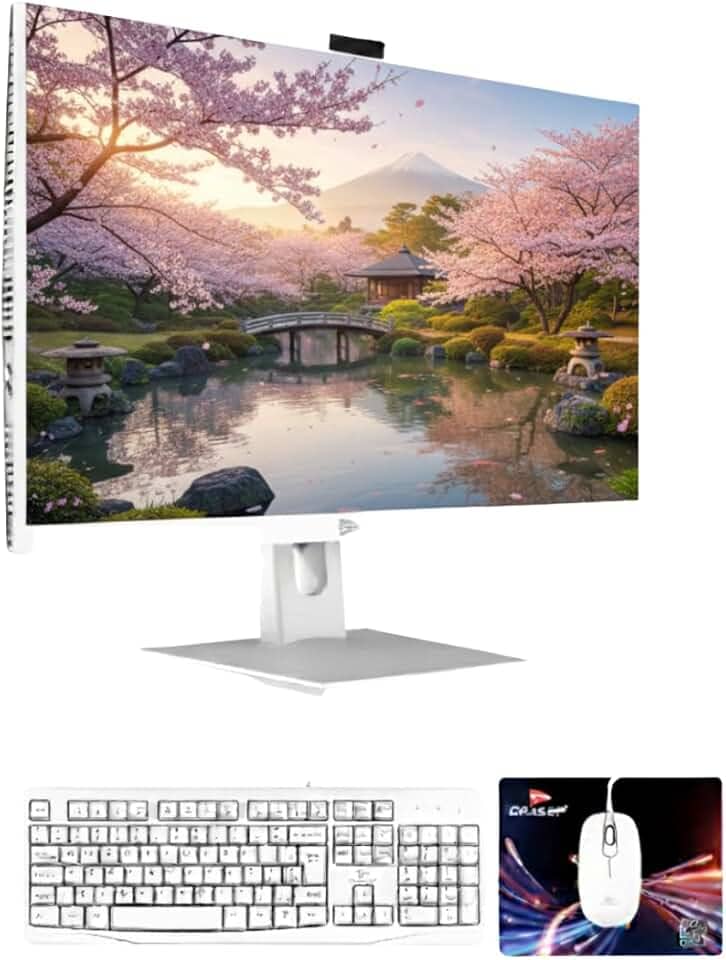 Computador All in One 23.8" Full HD Intel Core i7-7500U, 16GB RAM, SSD M.2 256GB, Wi-Fi Dual Band, Windows 11 Pro e Saídas HDMI/VGA com Teclado e Mouse - Grasep