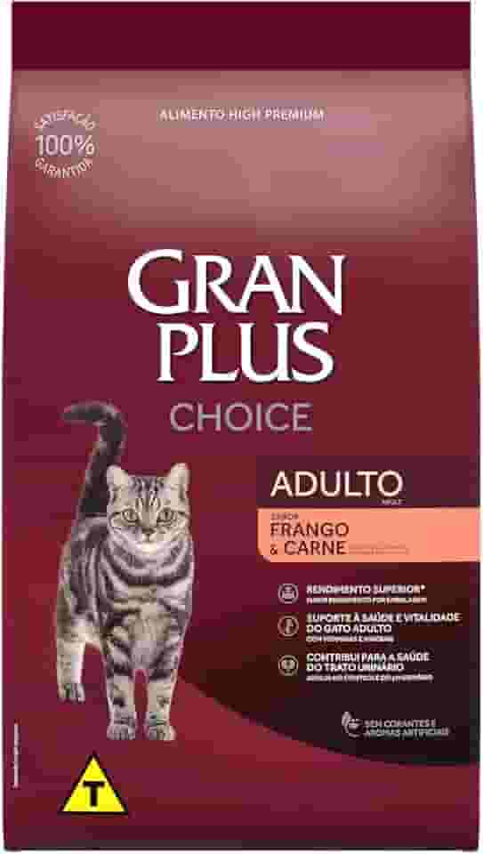 GranPlus Choice - Ração para Gatos Adultos Frango e Carne, 10.1 kg (Pacote de 1), Roxo