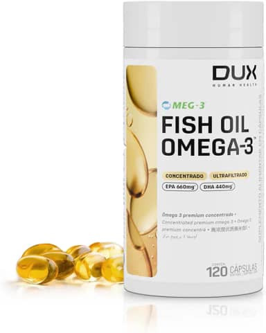 Dux Nutrition Ômega 3 Premium | 660mg EPA + 440mg DHA - 120 Cápsulas (Embalagem Pode Variar)