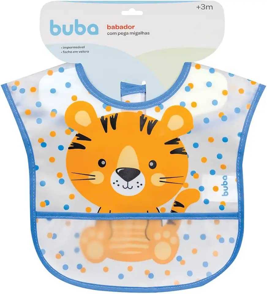 BUBA Babador Com Bolso Tigrinho, Colorido