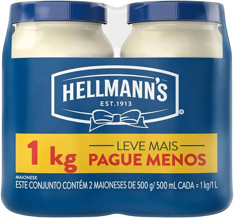 Maionese Hellmann's Tradicional 500gr 2 potes