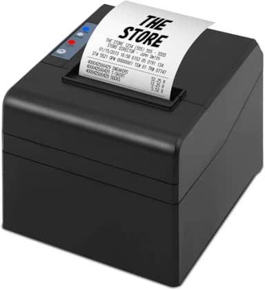 Impressora Termica Portatil, 80 Mm Com Serial/Usb/Ethernet, Imprimir Rótulos, Notas, Recibos, Código de barras, Ideal para Restaurantes, Lojas, Fábricas, Supermercados e Escritórios