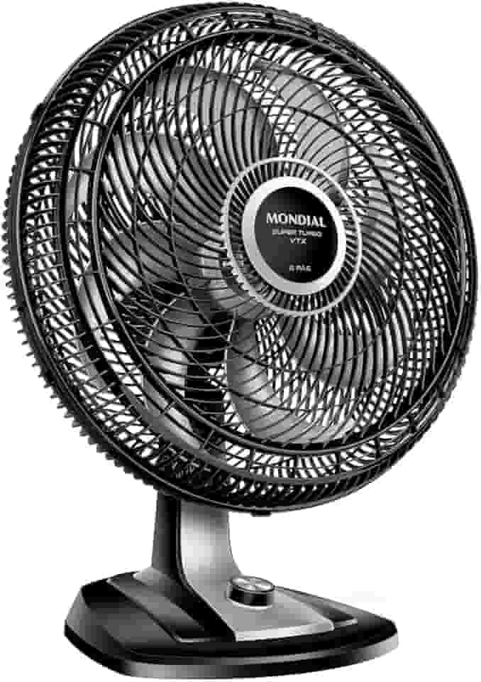 Ventilador 50cm Super Turbo 8 Pás, Mondial, Preto/Prata, 150W, 110V - VTX-50-8P