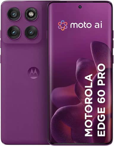 Smartphone Motorola Edge 60 PRO 5G - 256GB 24GB (12GB RAM+12GB Ram Boost) Tela Quad-Curve moto AI 50MP Sony Camera ultrarresistencia militar IP68 + IP69 - Violeta