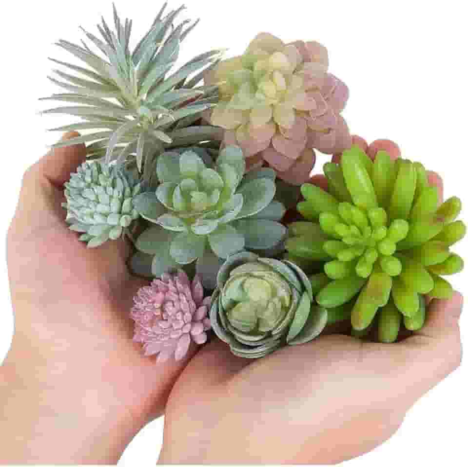 Kit c/10 Suculentas Artificiais Decorativas Sortidas