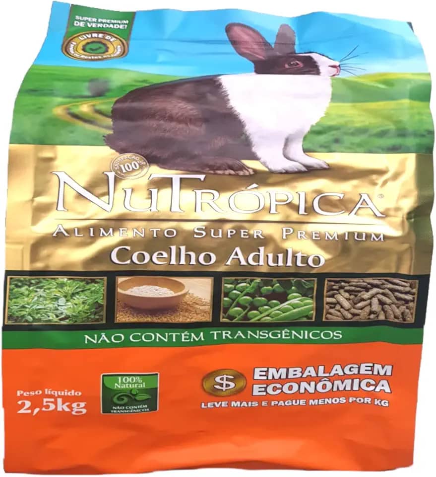 Nutrópica Ração Extrusada Coelho Adulto 2 5Kg