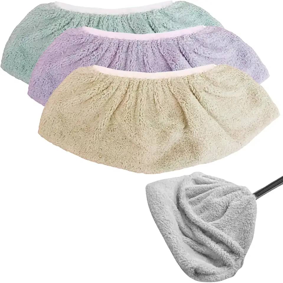 Kit com 3 Panos Multiuso Pano De Chão em Microfibra para Vassouras Esfregão ou Rodo Com Elástico