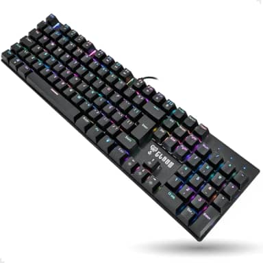 Teclado Gamer Mecânico King Com Iluminação Rgb Full Size Profissional Switch Red ABNT-2 Anti ghosting Cor Preto