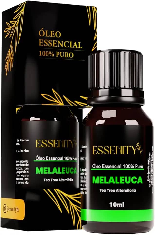 Óleo Essencial de Melaleuca 10ml 100% Puro – Cuidados com a Pele, Tea Tree Natural, Vegano, Aromaterapia – ESSENITY