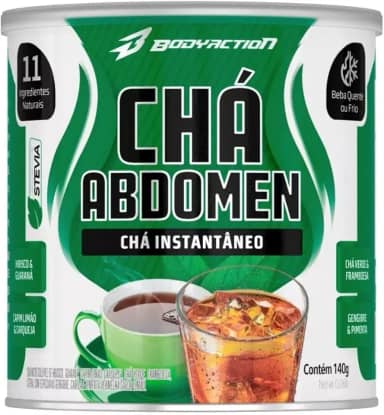 Cha Abdomen Instantâneo 140 gramas, sabor Framboesa Body Action