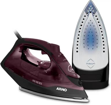 Ferro a Vapor Arno Ultragliss com Base Durilium Airglide, deslizamento mais rápido e maior resistência, 1520W, Vinho, FMV 110V