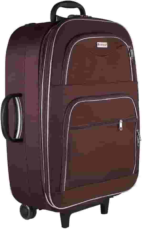Mala De Tecido Com Rodinhas Tamanho Bordo - Roncalli Roma (Café)
