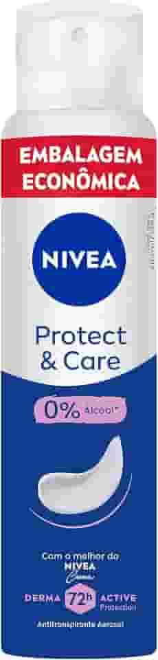NIVEA Desodorante Aerossol Protect & Care 200ml - O equilíbrio perfeito entre proteção e cuidado para as suas axilas