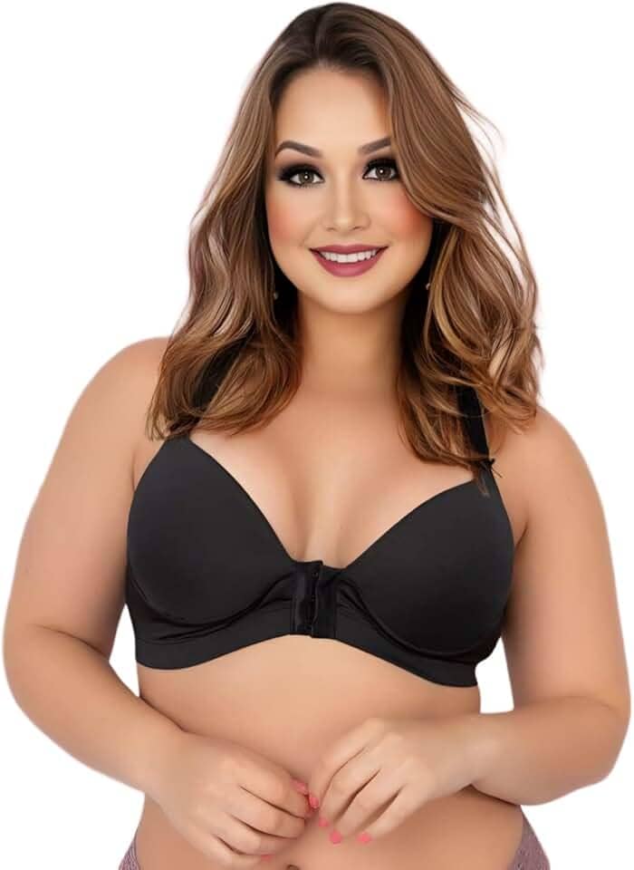 Sutiã Plus Size Costas Nadador Bojo Sustentação Frente Abrir