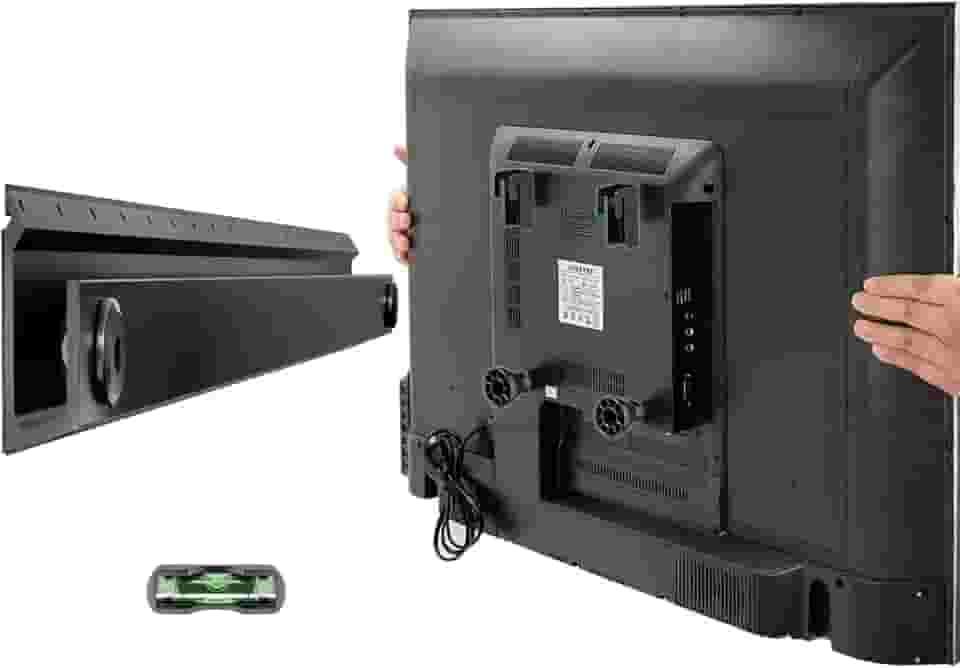 Suporte de parede para TV sem parafusos, sem furadeira, suporte para TV de 56 a 55 polegadas, suporte para TVs sem parafusos de drywall com instruções claras, suporte para TVs de baixo perfil com