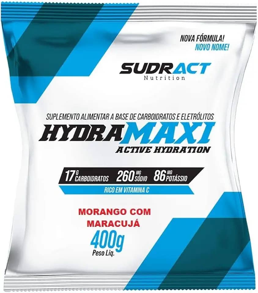Sudract Hydramaxi Isotônico Em Pó - 400G Refil Morango Com Maracujá - Nutrition