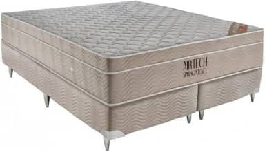 Cama Box Super King Ortobom Airtech Spring Pocket Super 193x203x30cm Ortobom Bege