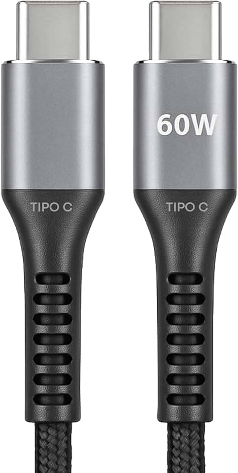 Cabo USB C Turbo Tipo C Trançado Compatível com iPhone e Samsung Resistente Carregador USB-C 2M 60W Carregamento Rápido Compatível com Cabo iPhone USB C
